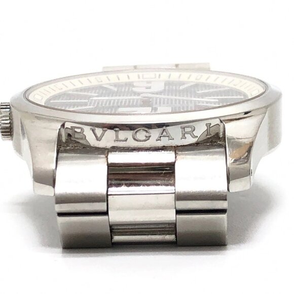BVLGARI ST42S Solo tempo Quartz Men\'s Watch Round Wristwatch SS Silver main image 9